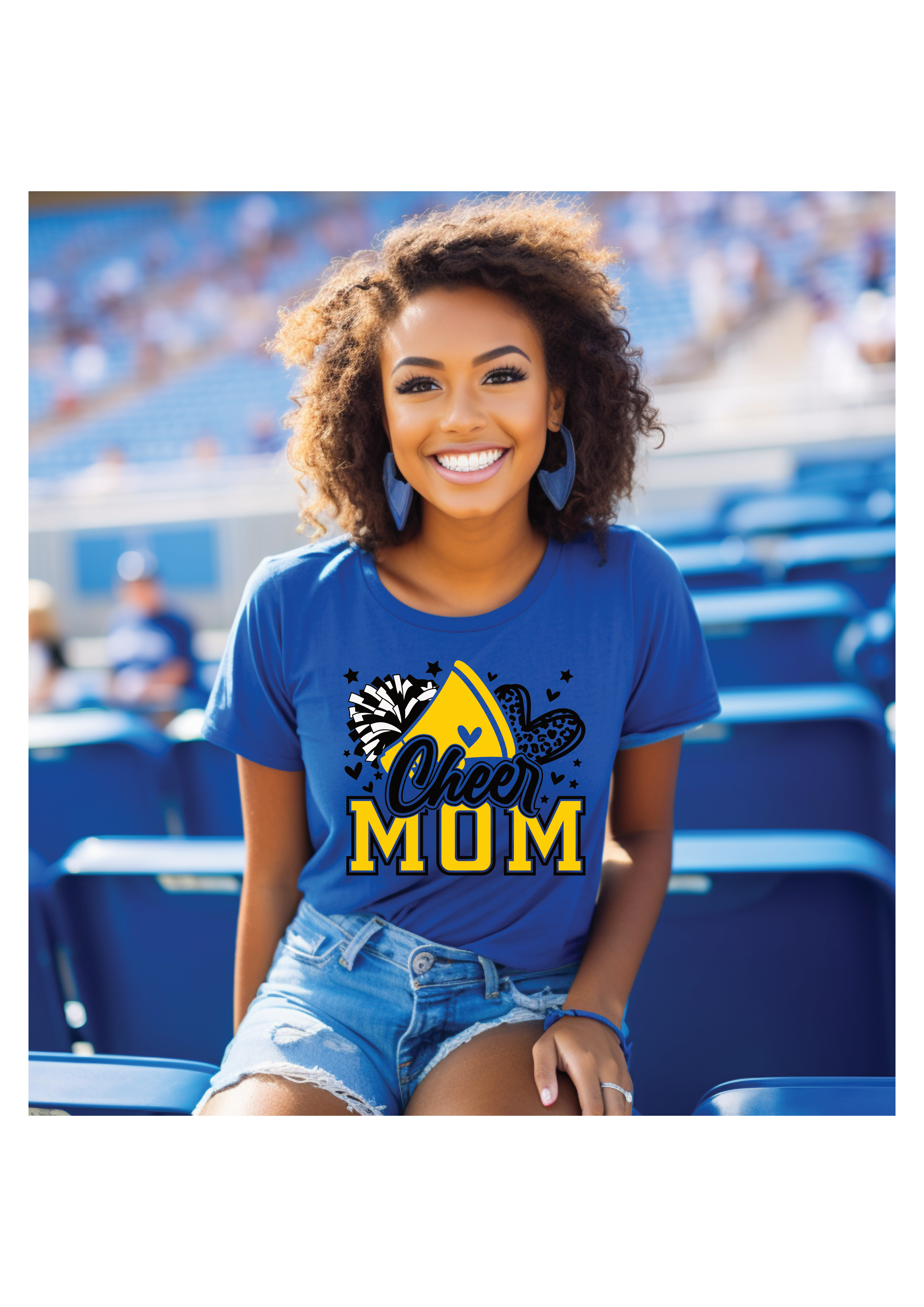 Cheer Mom- Glitter Transfer