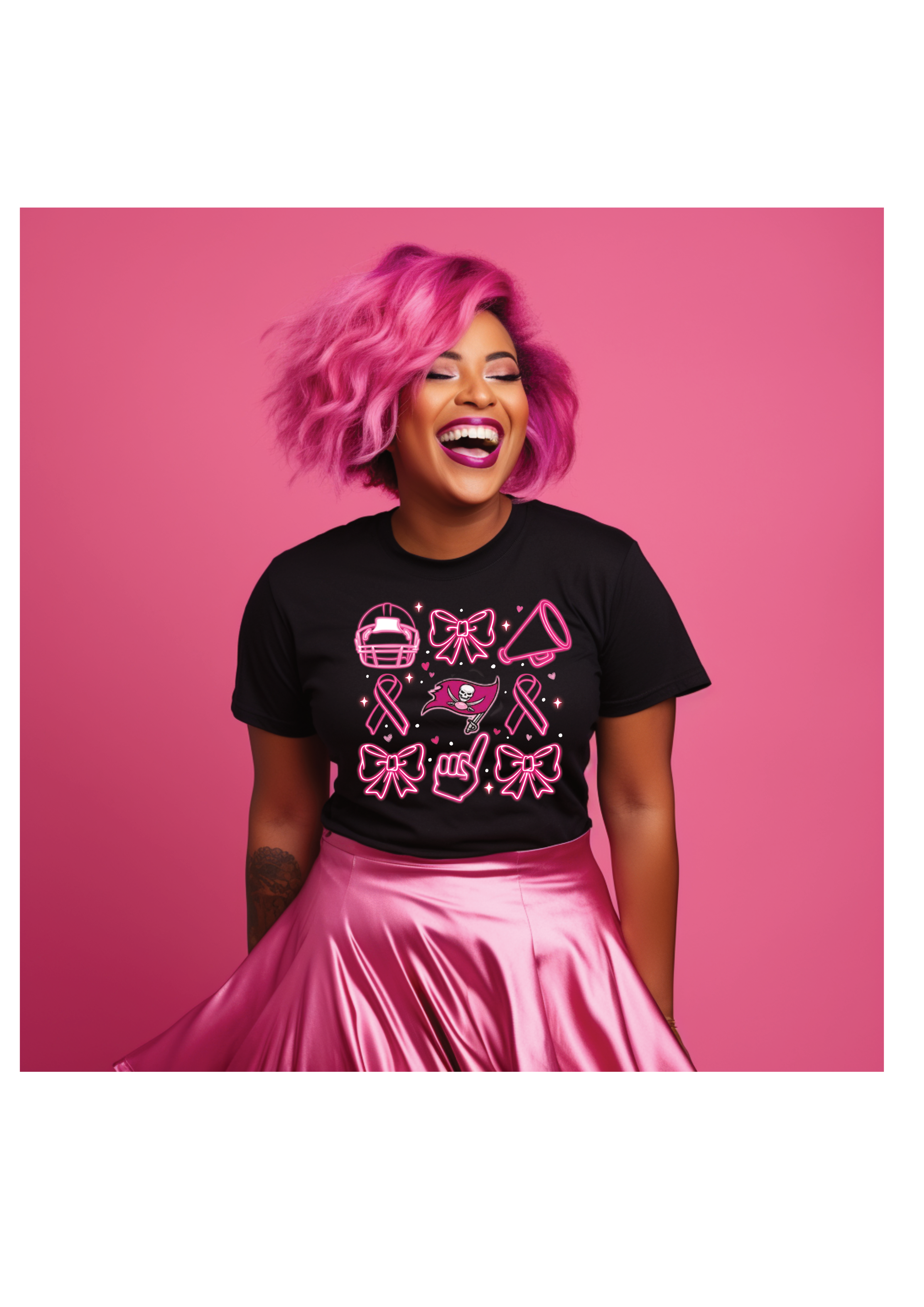 Bucs Pink Out- Adult Black
