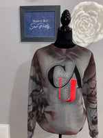 Load image into Gallery viewer, Rhinestone Embroidered T-shirt/ Sweatshirt + Spray-paint

