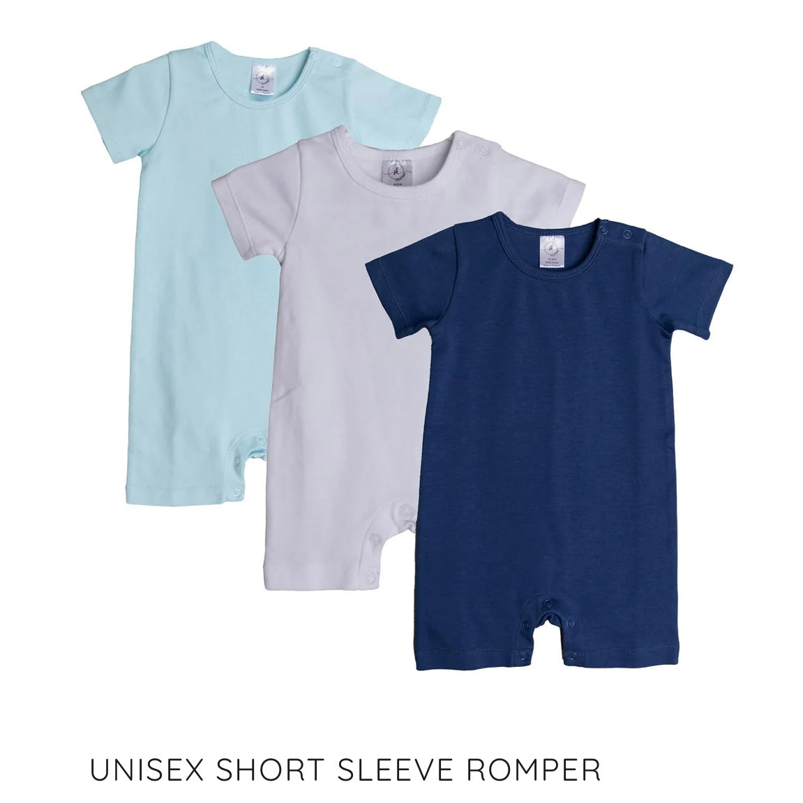 Unisex Short Sleeve Romper- Embroidered